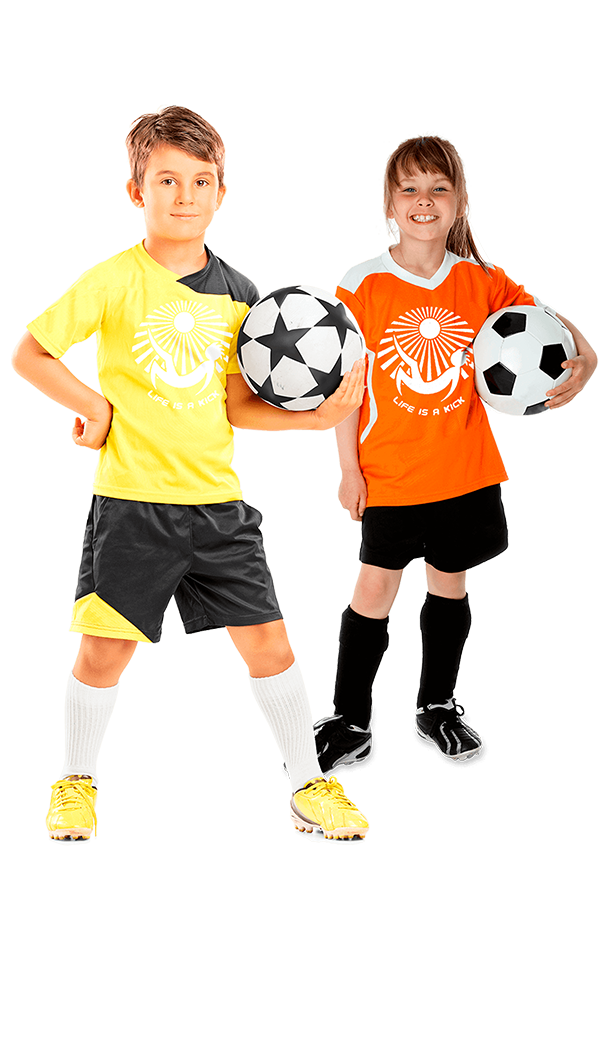 Young children participating in active sports